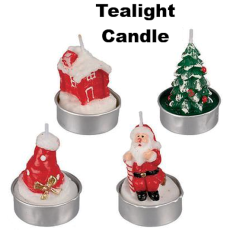 Christmas Table Décor Candle, assorted